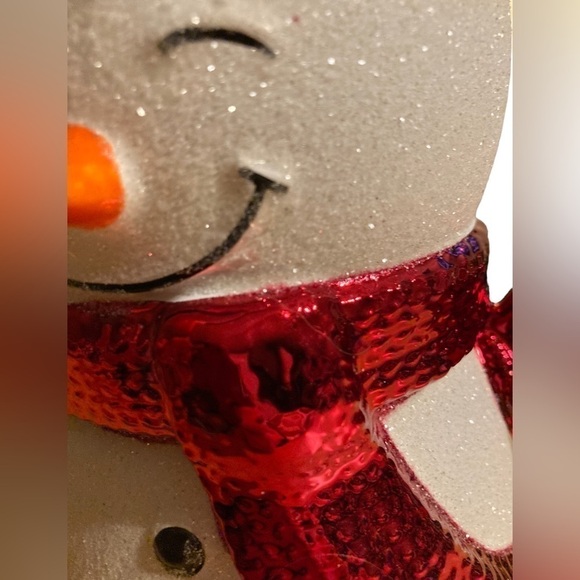 BATH & BODY WORKS Ceramic Snowman Three-Wick Candle Holder Retired Christmas NWT - Picture 3 of 5